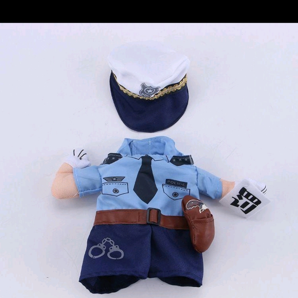 Dog Pet Police Costume Outfit